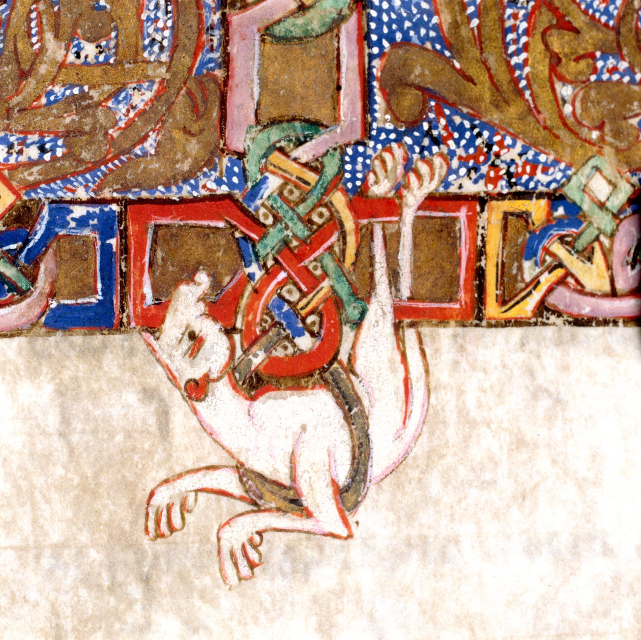 Detalj av det opplyste korset: f.108v av Breviary-Missal av Unknown