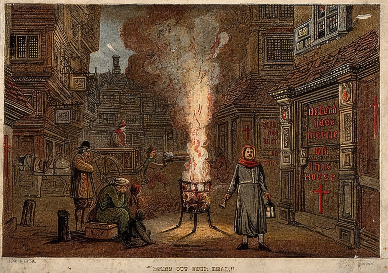 Den store pesten i London, 1665 av Unknown