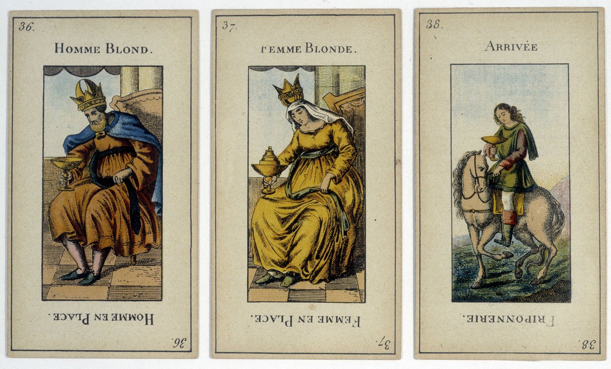 Divinatoriske tarotkort, deb. 1800-tallet (?) av Unknown artist