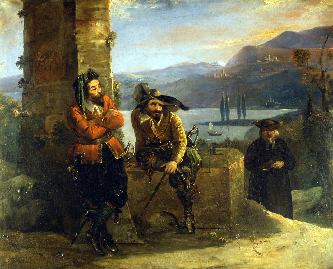 Don Abbondio i "The Bride" av Alessandro Manzoni. Manzoni hus. Milan av Unknown artist