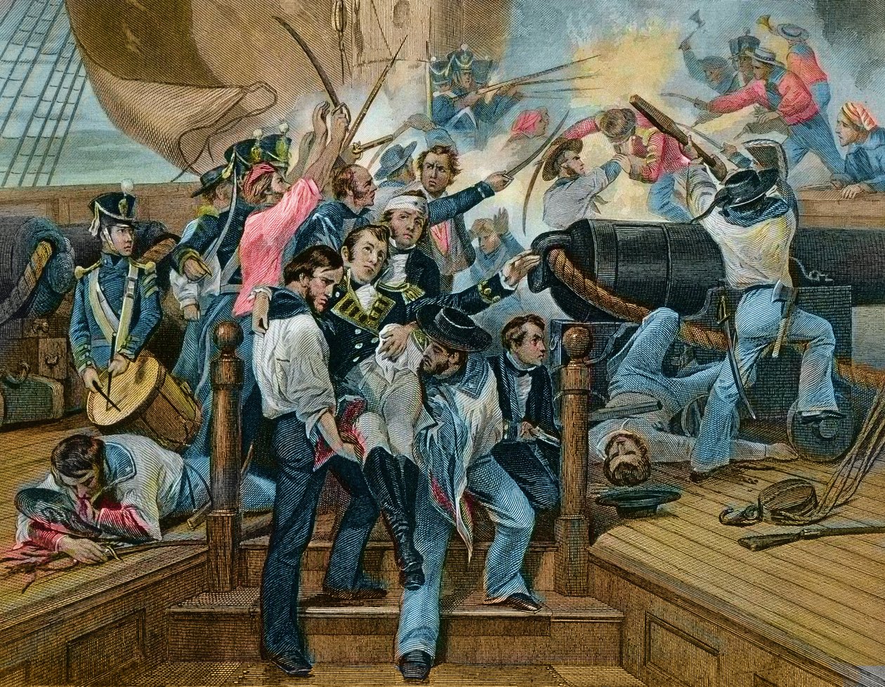 Don't Give Up the Ship - Anglo-Amerikansk krig, USA av Unknown artist