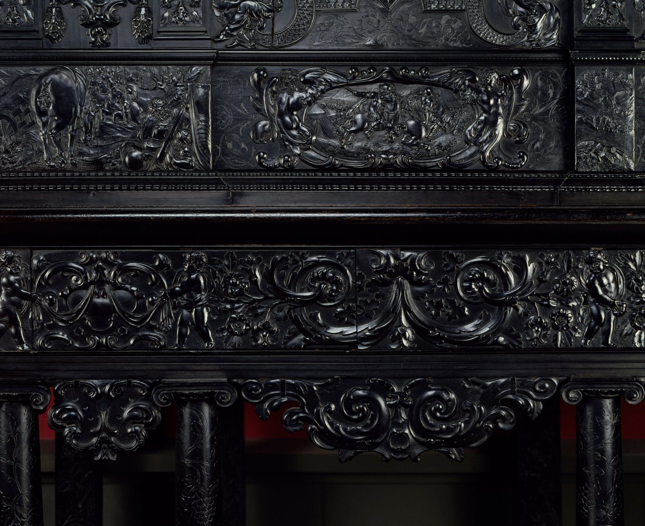 Ebene praksis. Horatius Cocles, romerske helter, forsvarer Sublicius-broen i Roma mot angrepet fra etruskerne i Porsenna i 507 f.Kr. Detalj. Rundt 1645 Paris. Museet Louvre av Unknown artist