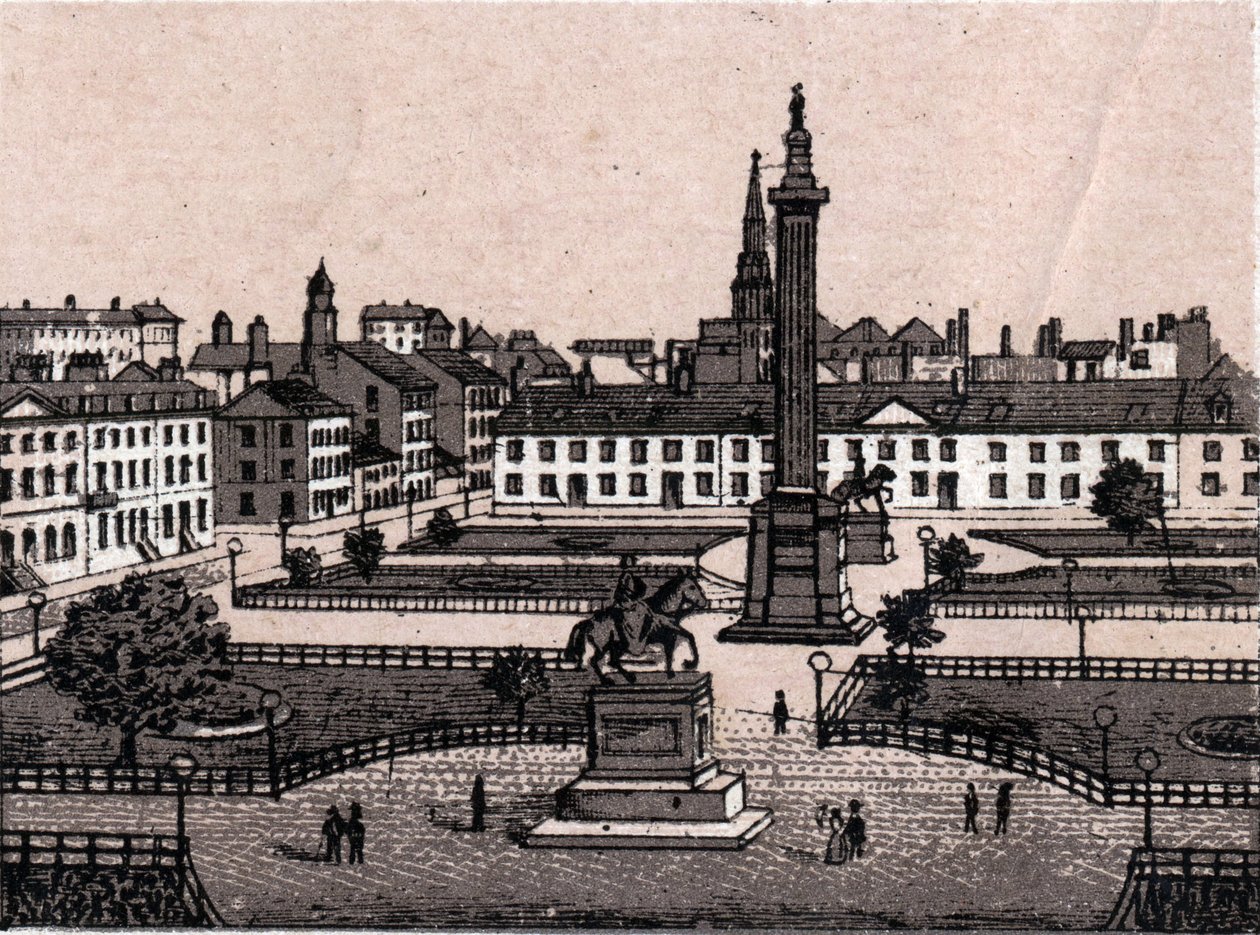 Edinburgh, Skottland: utsikt over George Square i Edinburgh. i "" Verden illustrerer 168 visninger"" Udatert (slutten av 1800-tallet) av Unknown artist