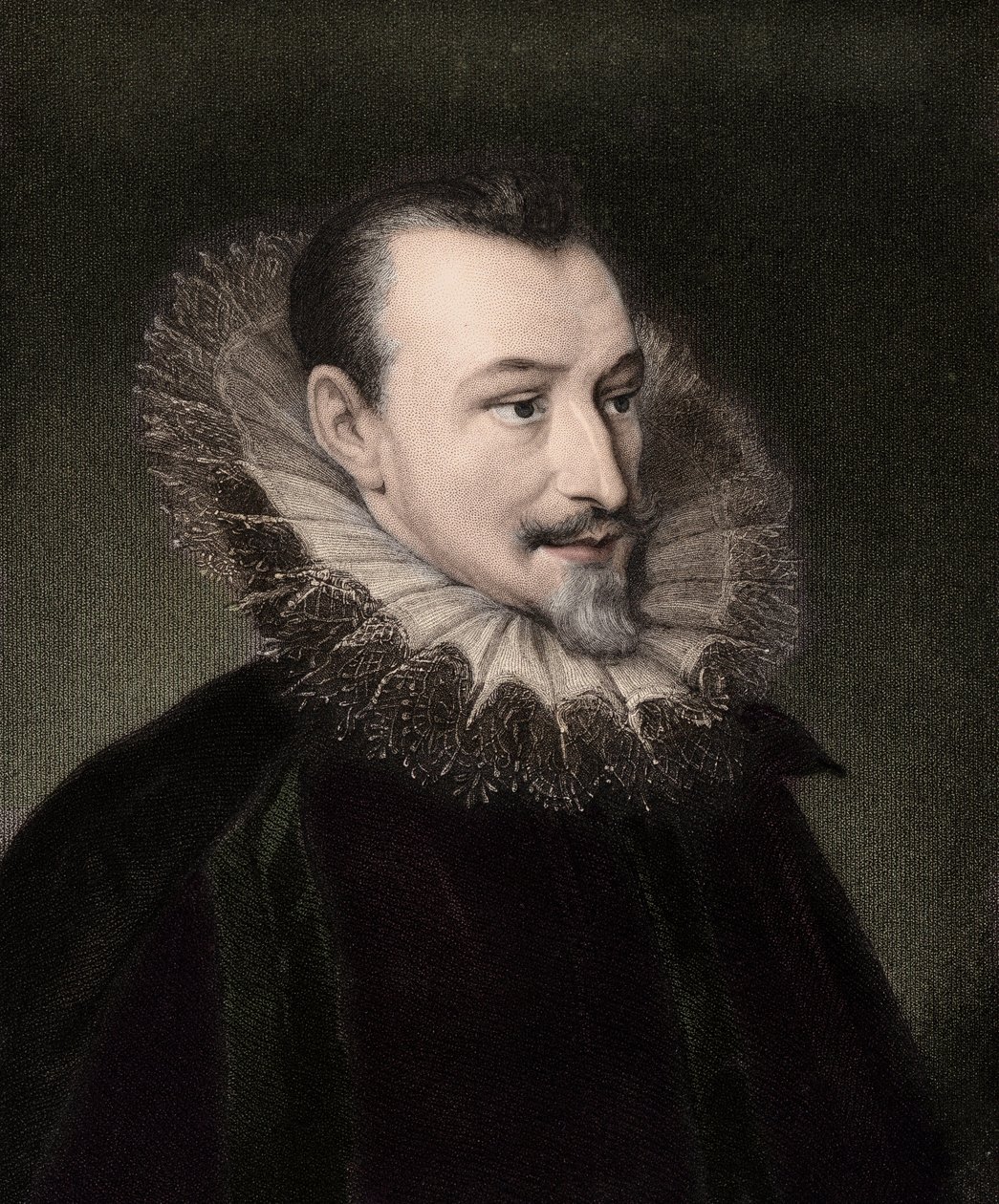 Edmund Spenser c1552/3-1599 - gravering - 1800-tallet av Unknown artist