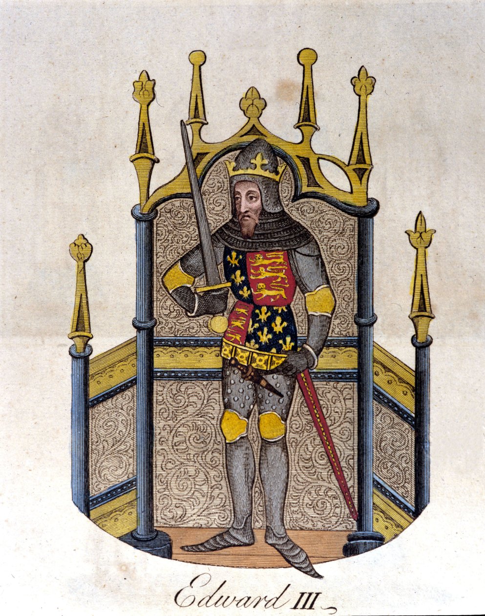 Edward III, konge av England (1312-1377). av Unknown artist
