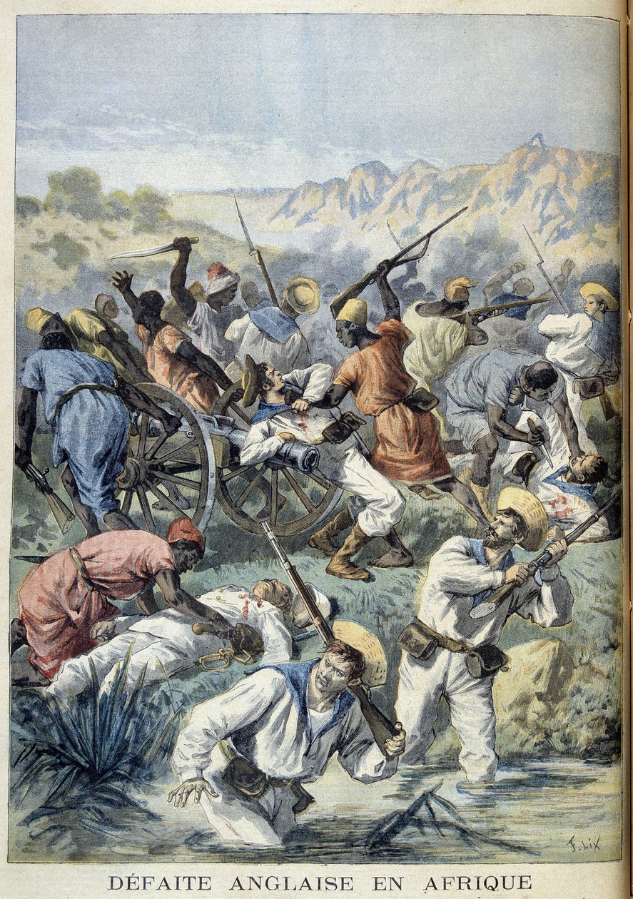 Engelsk nederlag i Afrika - i "" Le Petity Journal"" av 05.03.1894 av Unknown artist