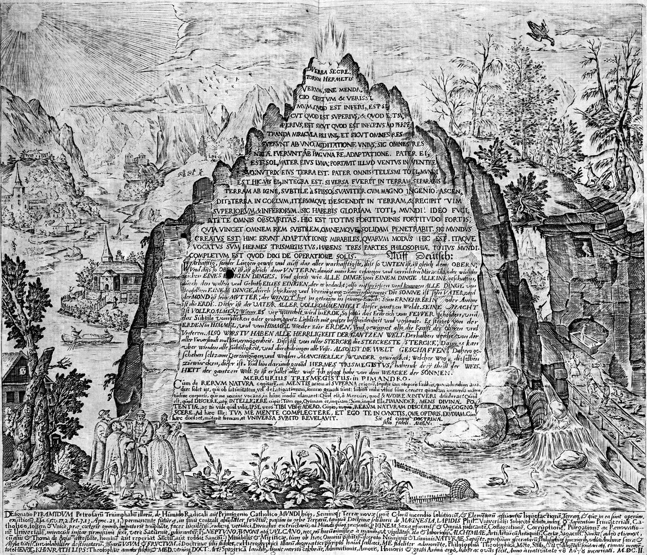 Gravering av "Amphitheatre of Eternal Wisdom". (Amphitheater of eternal visdom) [Hamburg: sn av Unknown artist