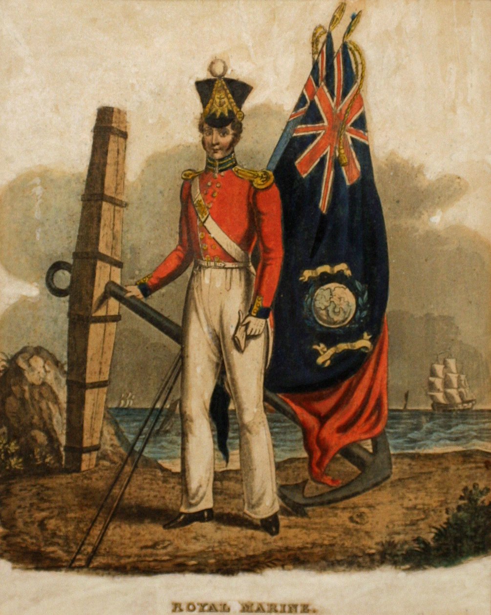 Ensign, Royal Marines, 1835 (akvatint) av Unknown