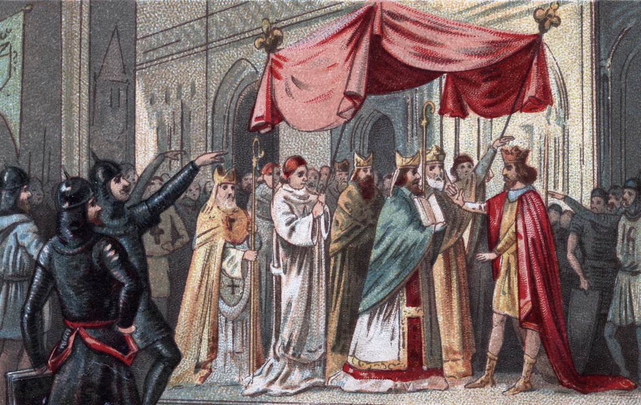 Eudes (Odon) (v. 860 - 898), greve av Paris og Troyes, valgt til konge av Frankrike. av Unknown artist