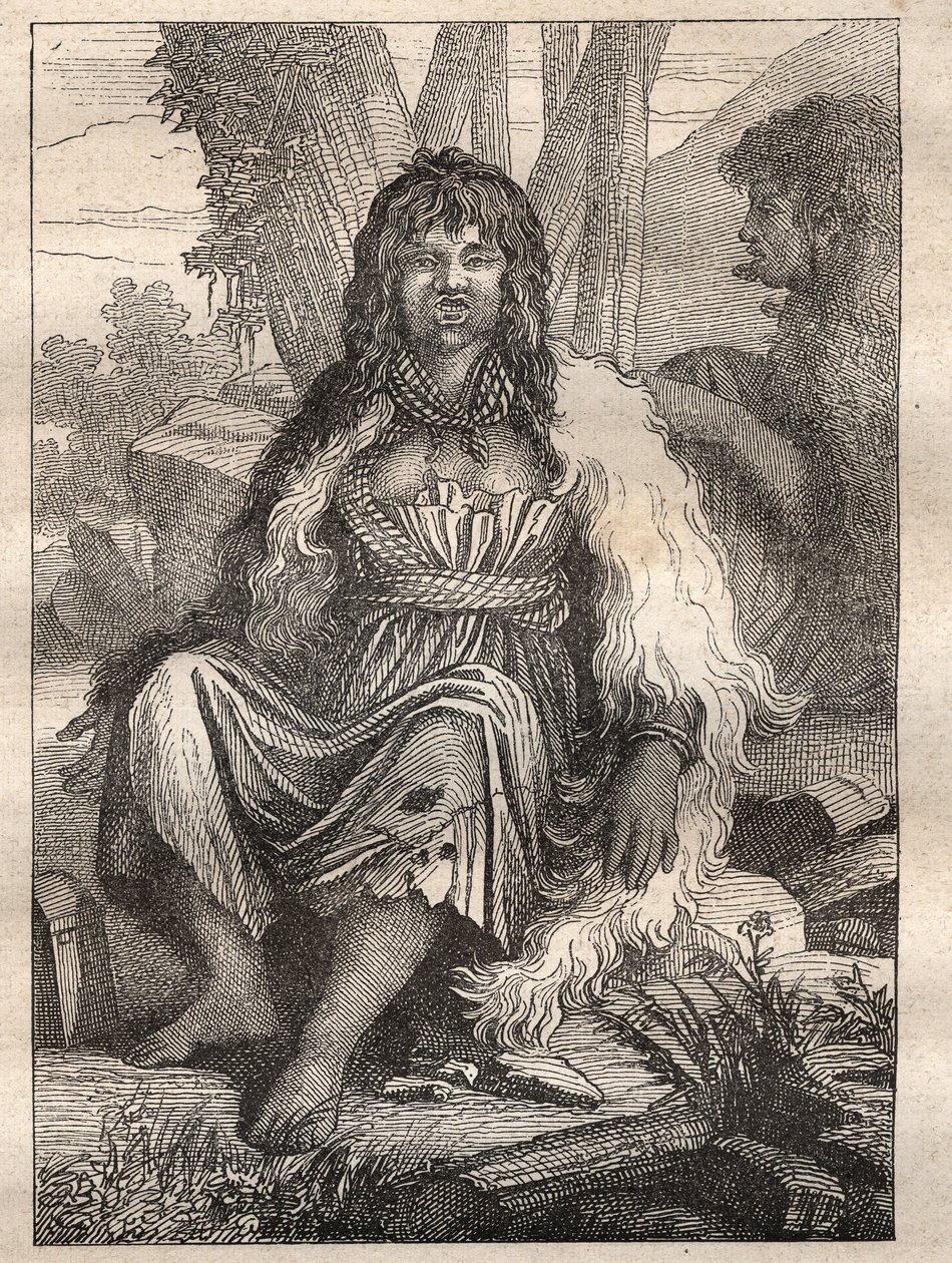 Expedition around the world (1785-1788) by Jean Francois Galaup de La Perouse (1741-1788): types of women of the port of the French (Alaska) - illustration taken from “” Les Grands Mariners du 18th century”” av Unknown artist