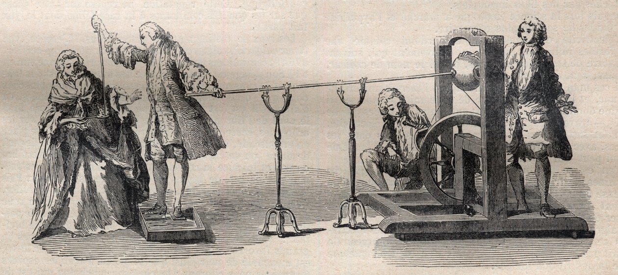 Erfaring laget med Boze-maskinen: betennelse i vinånden med sverdspissen av Unknown artist