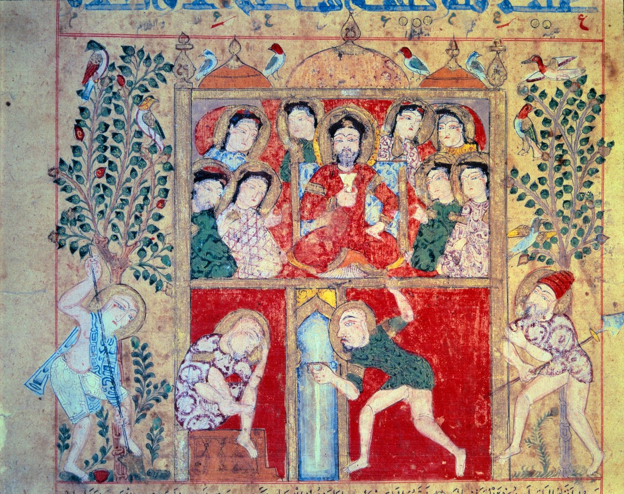 Favoritt Guerison. Miniatyr fra manuskriptet "" Book of the Theriac. Kitab al-Diryaq” (folio 27) skrevet av Claude Galien av Unknown artist