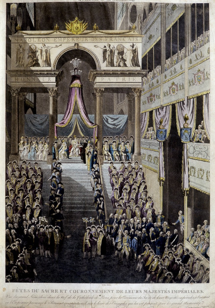 Festen for kroningen og kroningen av deres keiserlige majesteter i 1804. av Unknown artist