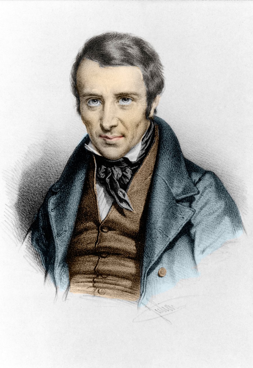 Felician Lamennais. Portrett av Félicité Robert de La Mennais eller Lamennais. Fransk prest og forfatter (Saint-Malo av Unknown artist
