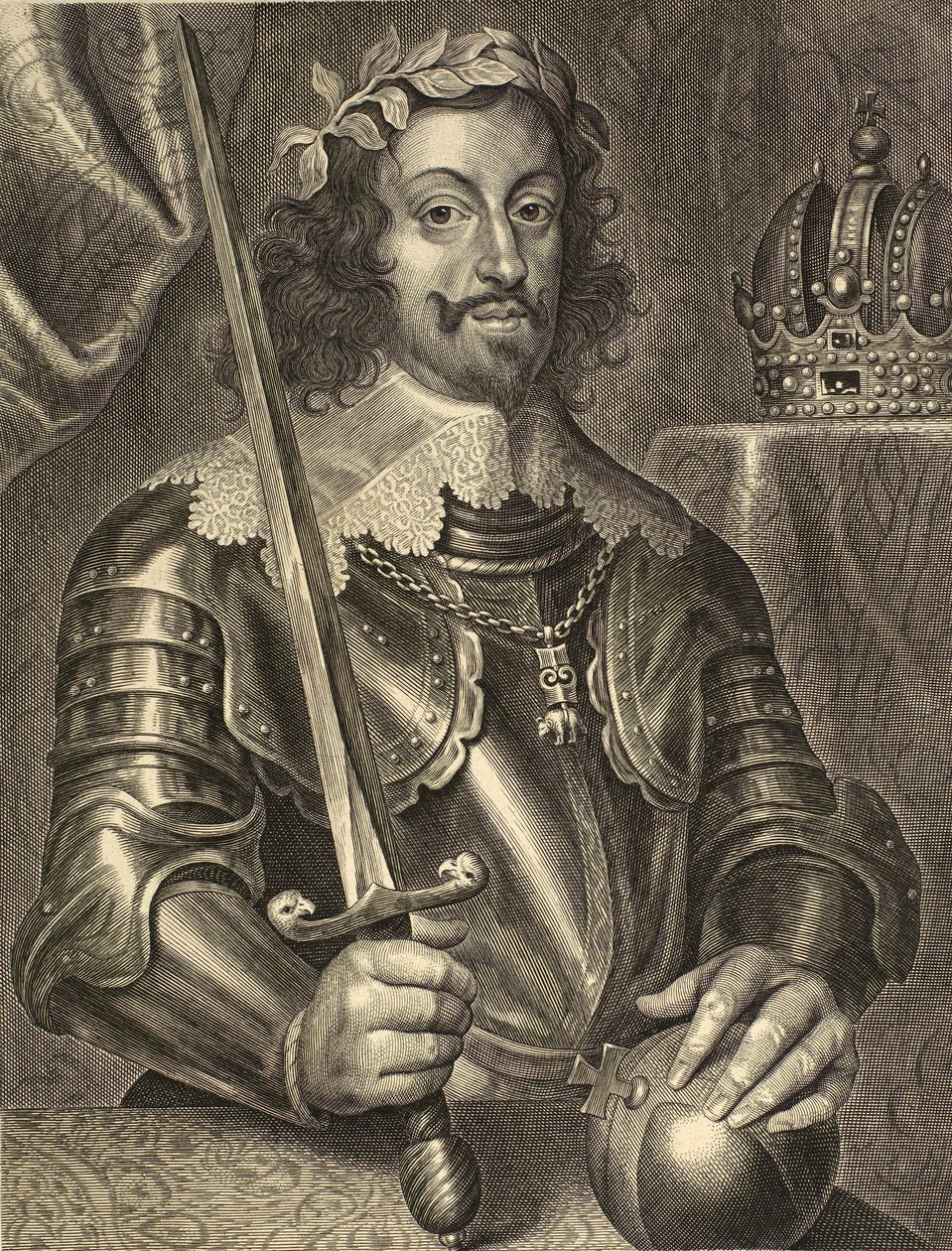 Ferdinand III, den hellige romerske keiser - Ferdinand III av Habsburg 1608-1657 - gravering 1600-tallet av Unknown artist