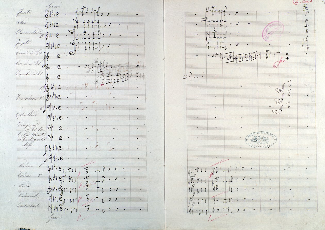 Første side av Capriccio brilliant med temaet Jota Aragonese”” (spansk ouverture nr. 1) av Mikhail Glinka av Unknown artist