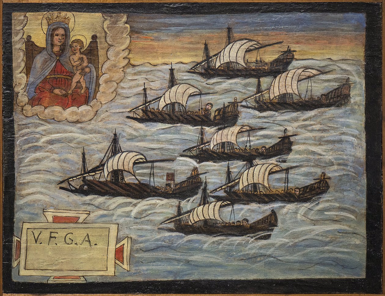 Tidligere voto (ex voto) sjømann, populært tilbud som et løfte om hengivenhet og takknemlighet for sjømannen som overlever til farene ved havet som kommer fra kirken til den hellige jomfru av Napoli-buen (Madonna dell