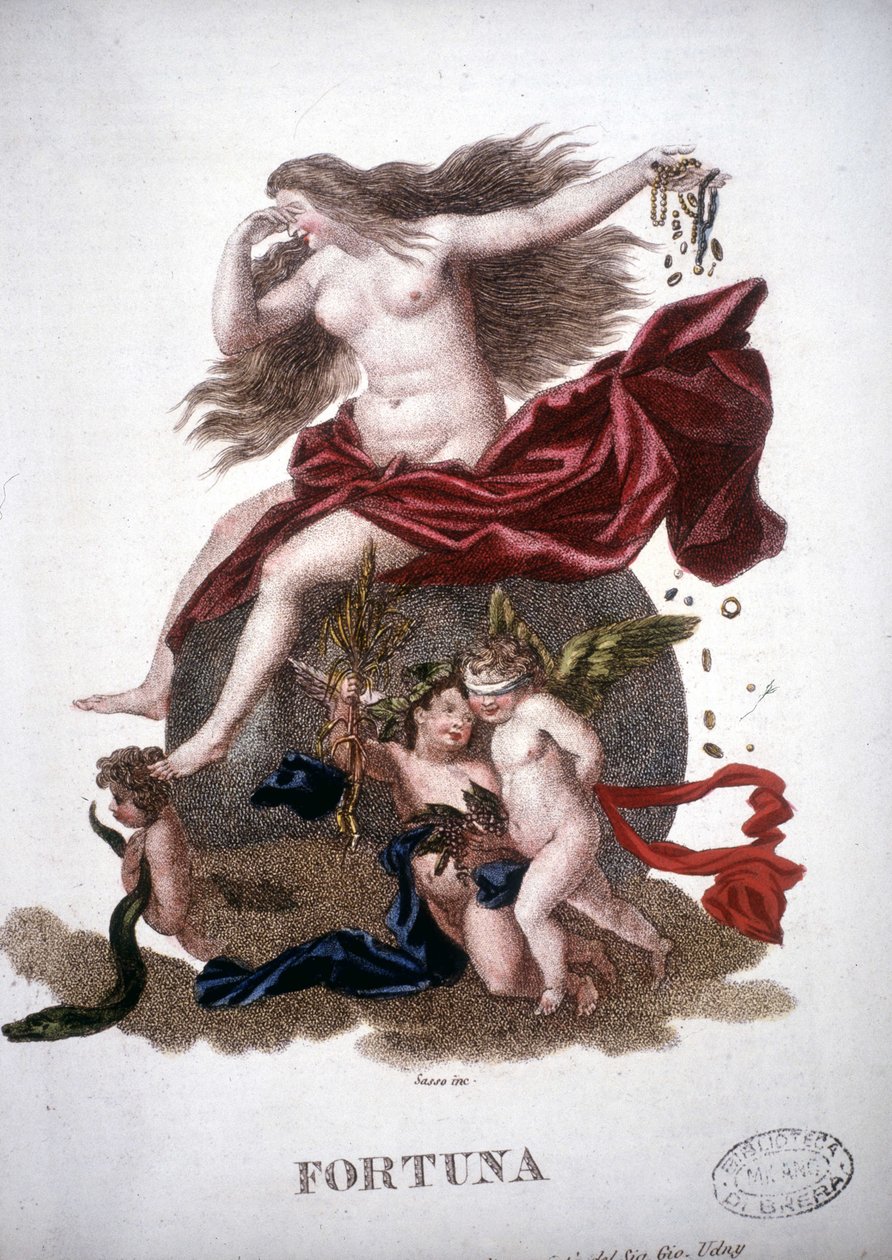 Fortuna (Fortune) - i Mythological Dictionary av Unknown artist