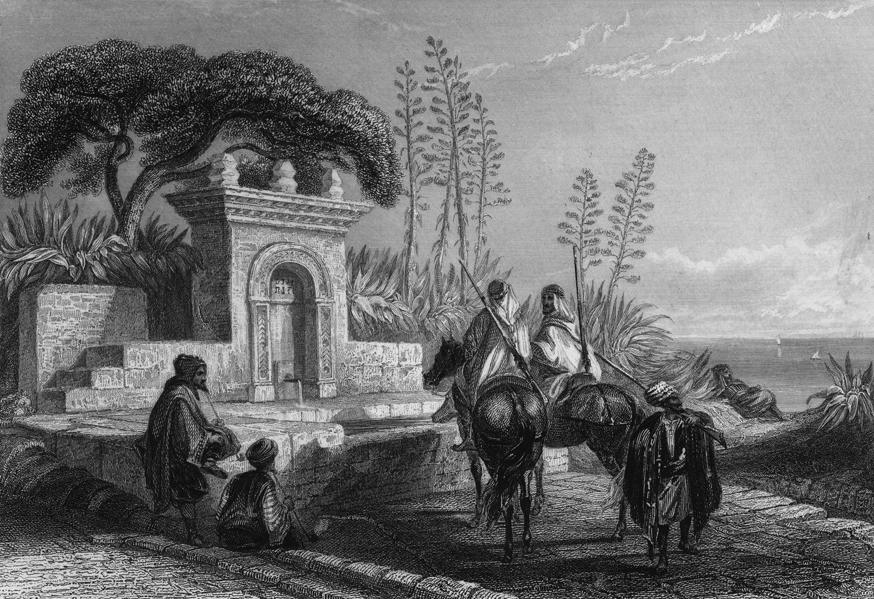 Fontene nær Alger av Unknown artist
