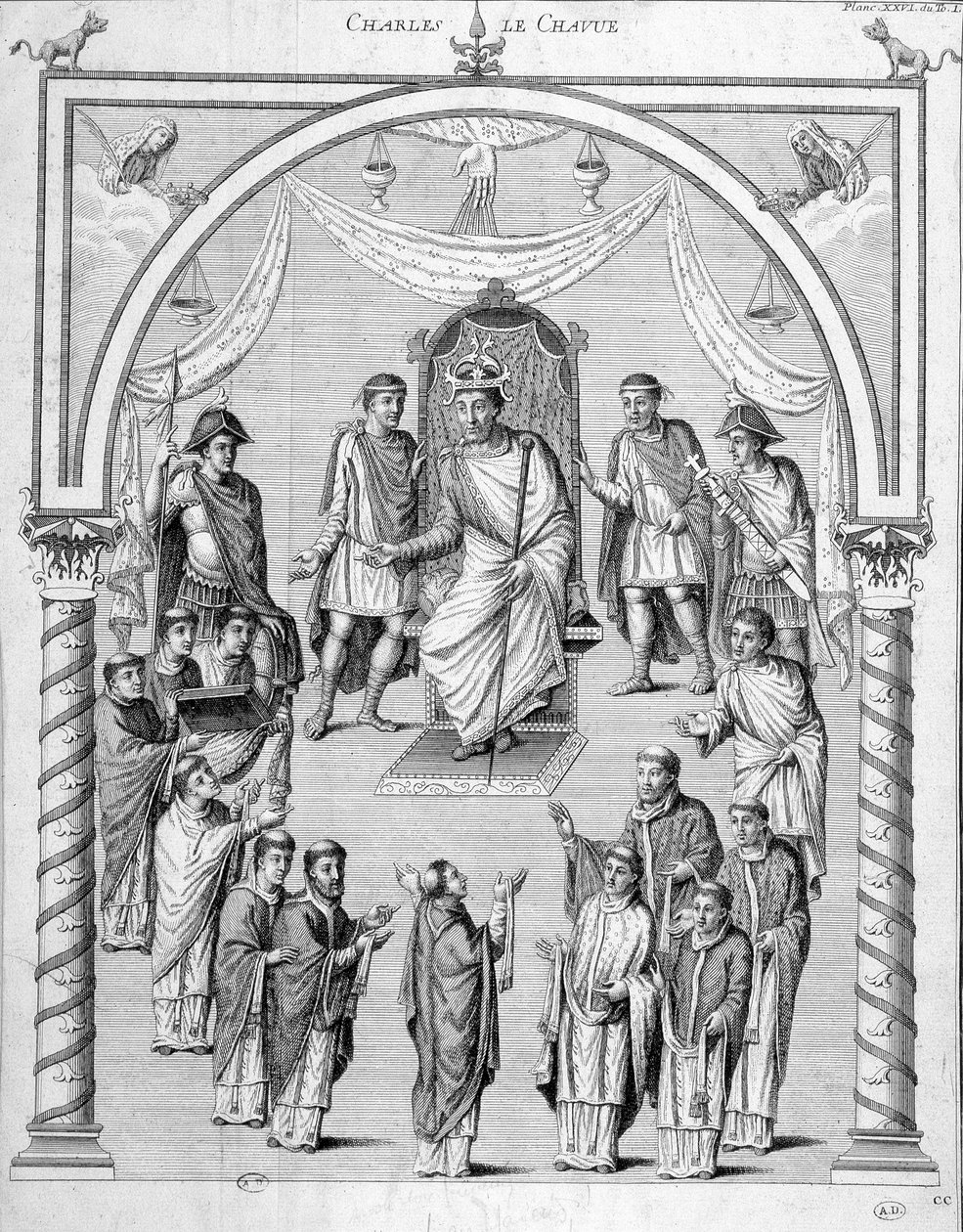 Frankrike på 900-tallet: Charles II Le Bald (823-877). av Unknown artist