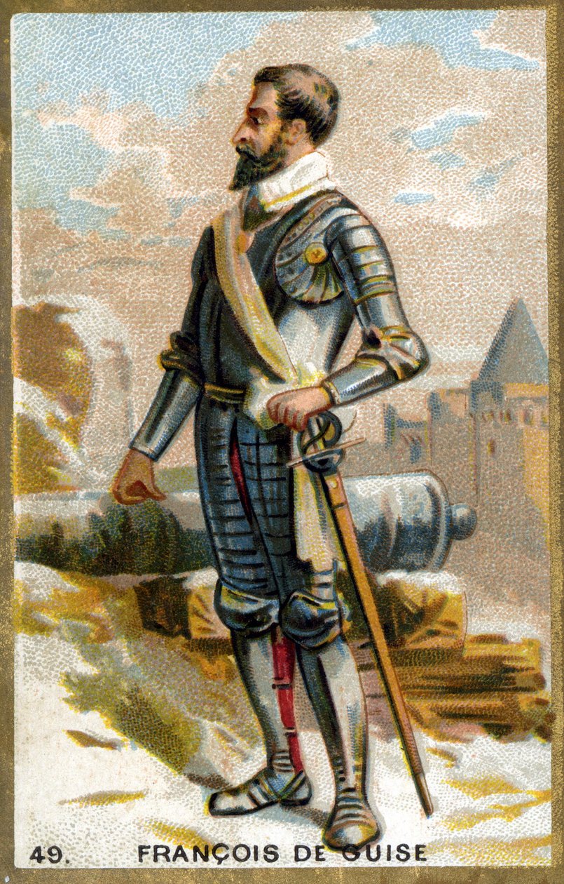 Francois de Guise (1519 - 1563). 19th century chromolithography. av Unknown artist