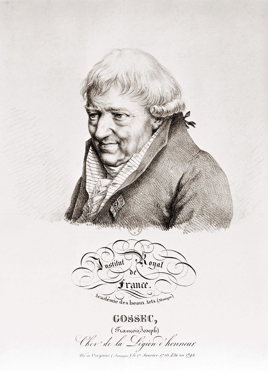 François Joseph Gossec. fransk komponist. 1734-1829 av Unknown artist