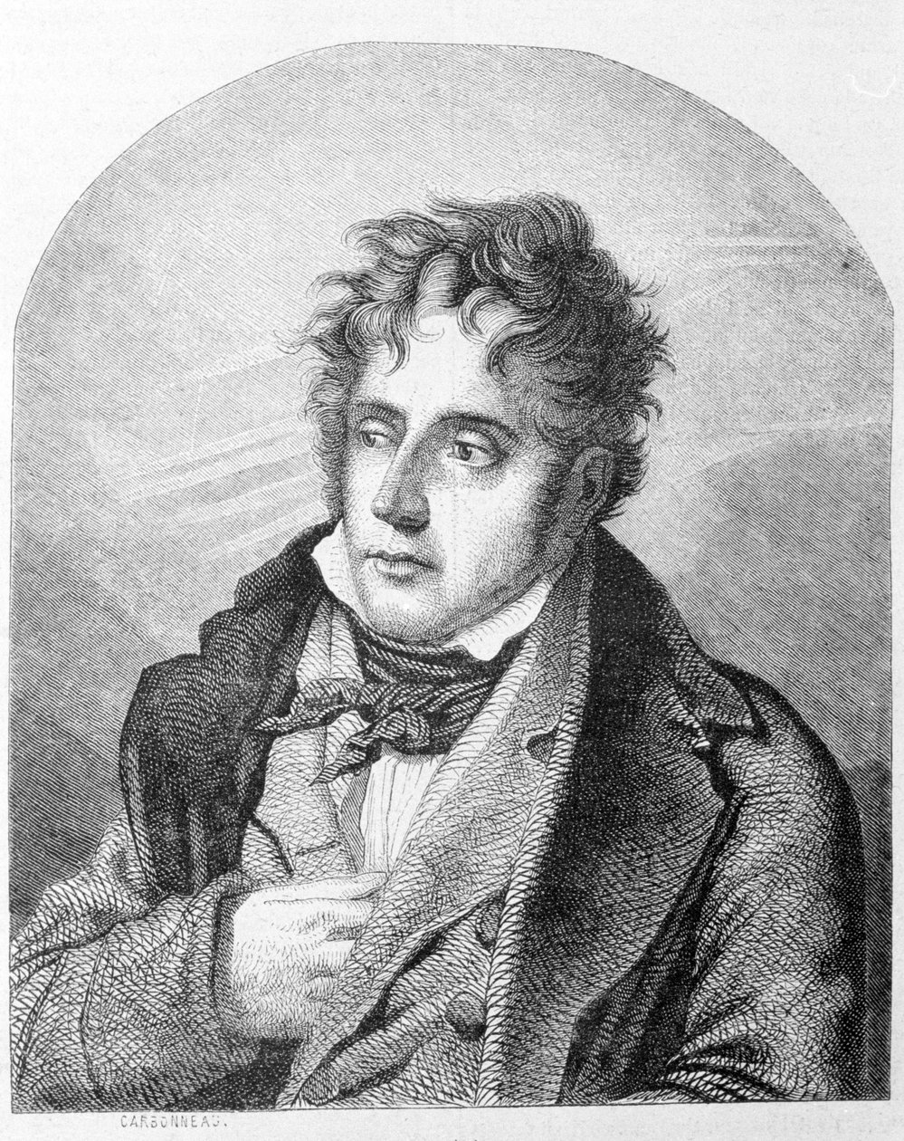 François René Chateaubriand (visgreve av) (1768 - 1848). av Unknown artist