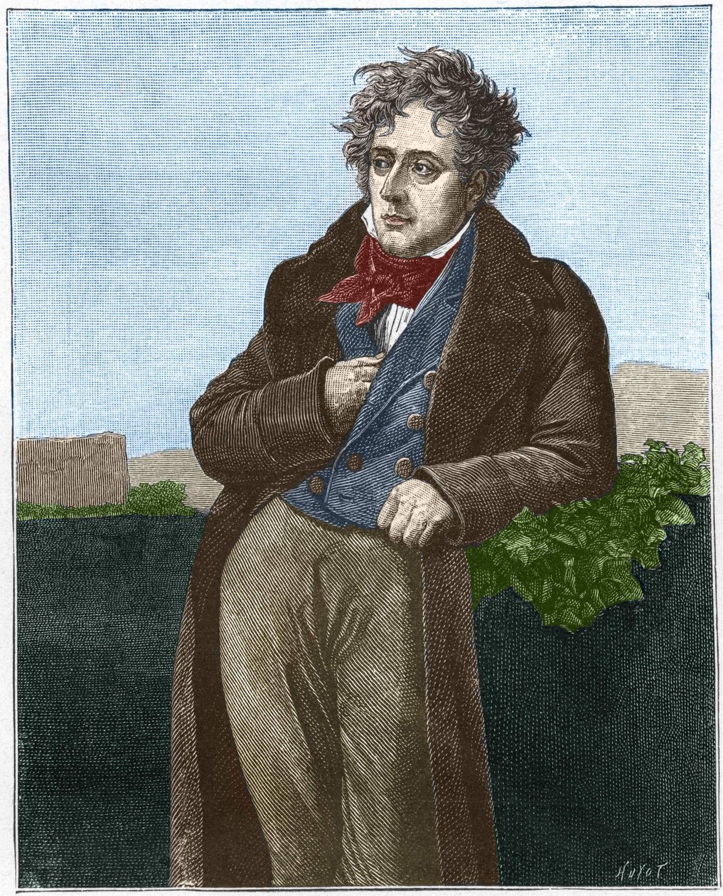 François René Chateaubriand (visgreve av) (1768 - 1848). av Unknown artist