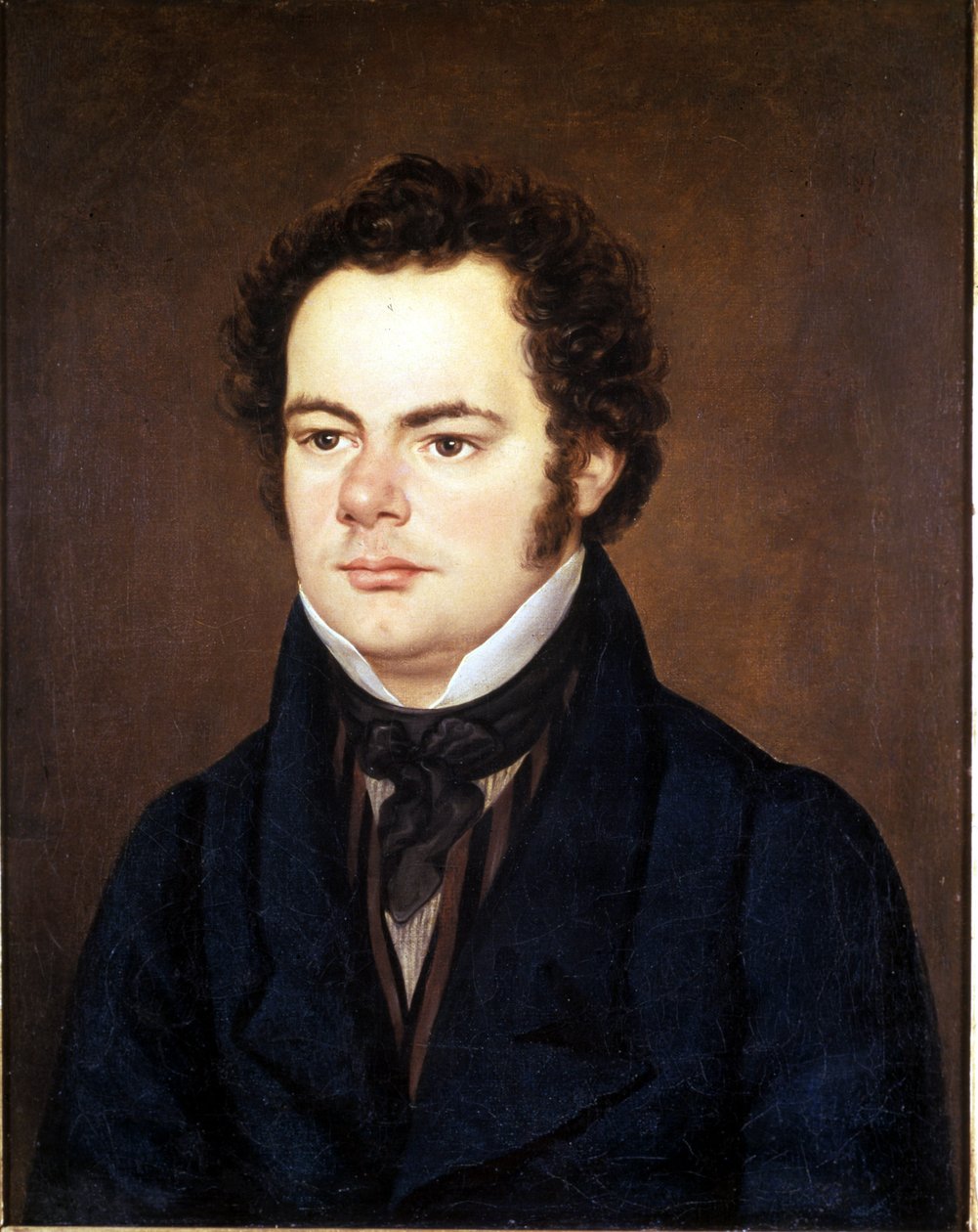 Franz Schubert (1797 - 1828), portrettmaleri bevart ved Society of Friends of Music, Wien. av Unknown artist