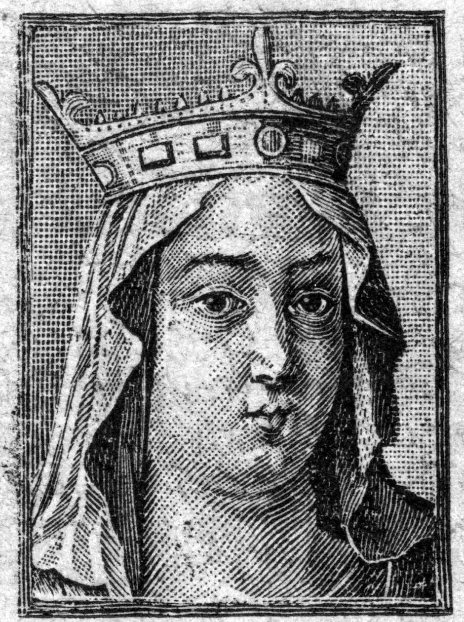 Fredegonde (545-597), third wife of Chilperic I, king of the Franks of Neustria. av Unknown artist