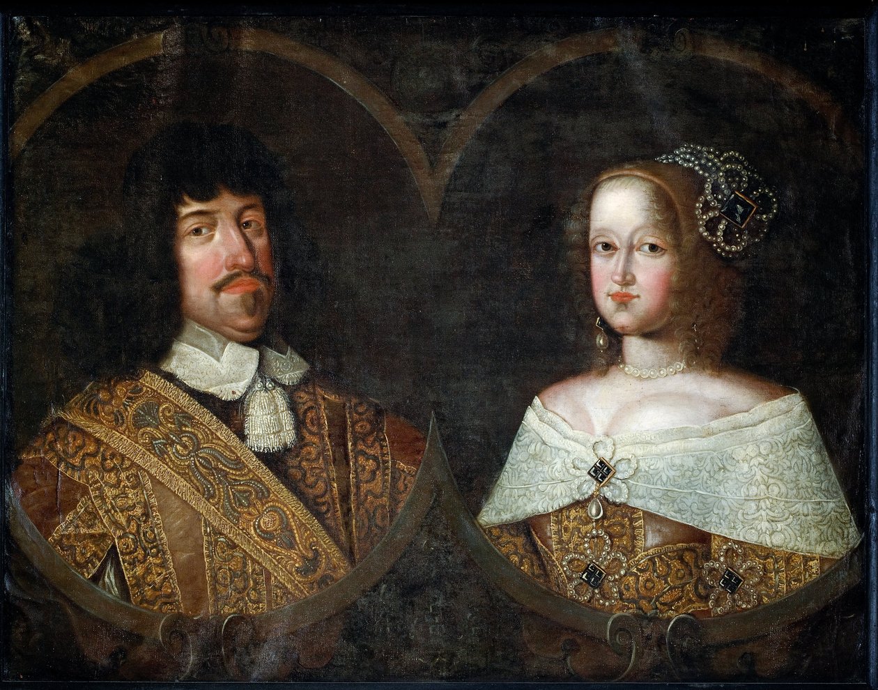 Frederick III av Danmark og hans kone Sofia Amalia av Brunswick-Lyneburg, ca. 1643 (olje på lerret) av Unknown artist
