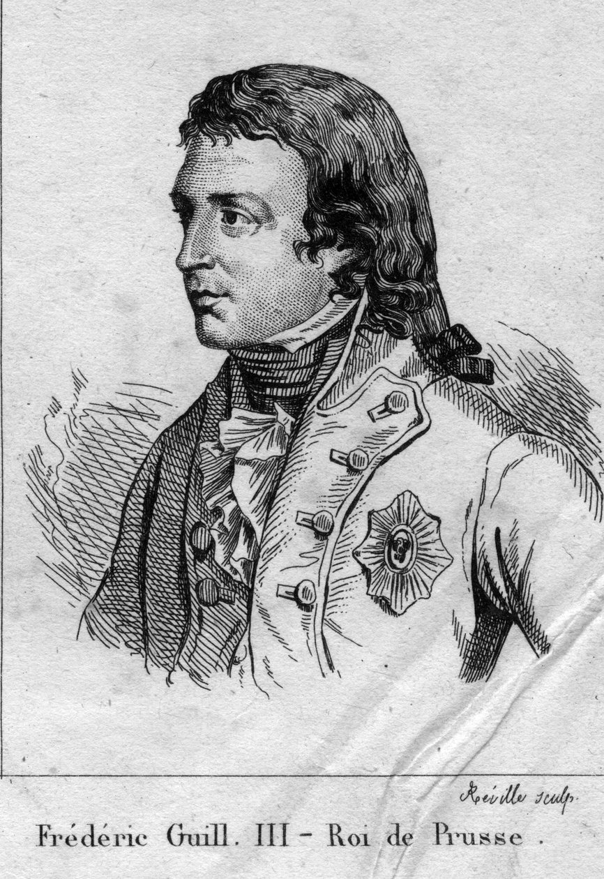 Fredrik Vilhelm III av Preussen - Portrett av Fredrik Vilhelm III av Preussen (1770-1840) Konge av Preussen. av Unknown artist