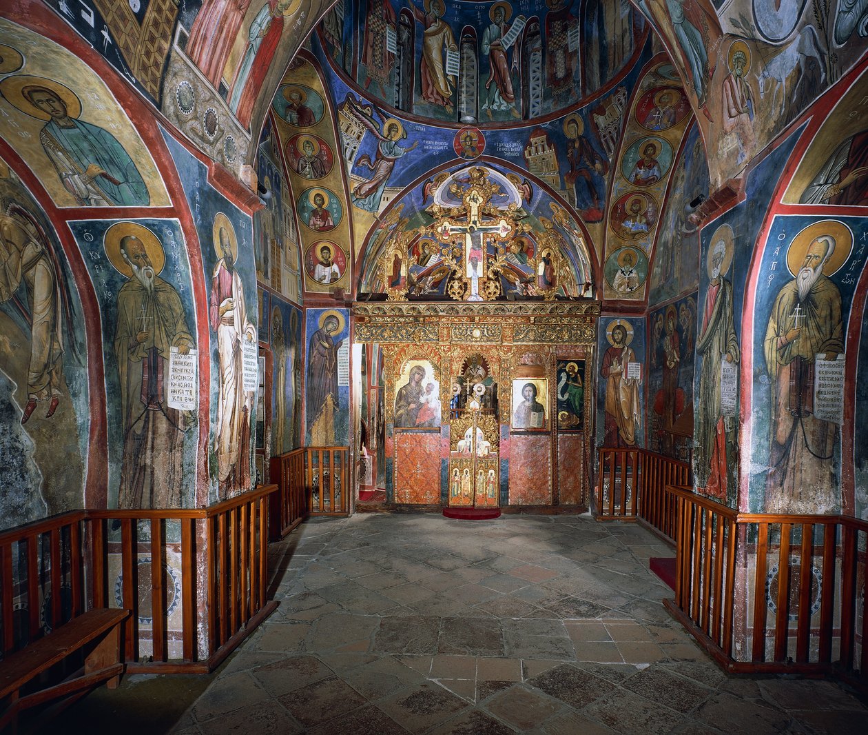 Fresker på vegger (1192), Panayia Tou Araka-kirken (Vår Frue av Pea-kirken), Lagoudhera, Troodos-fjellene, Kypros av Unknown artist