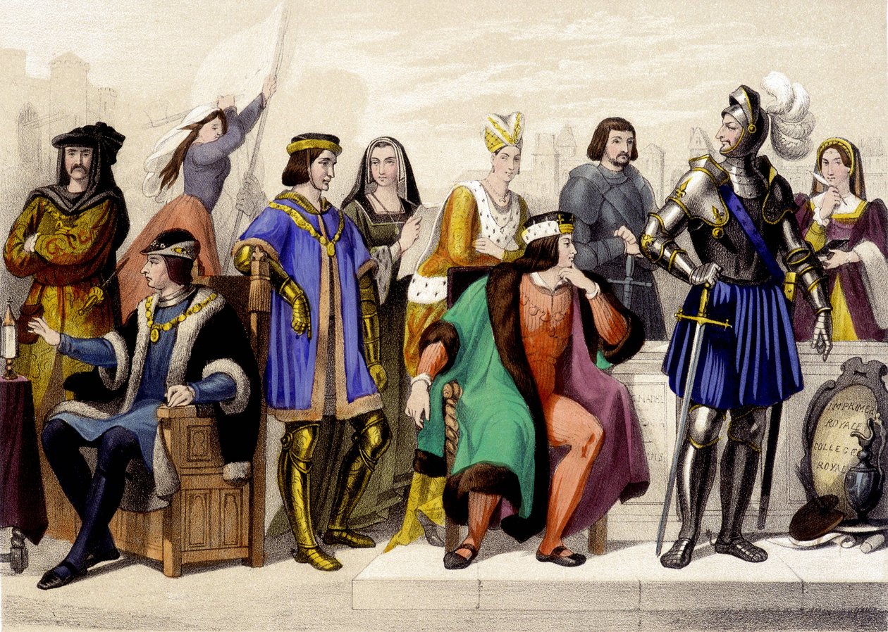 Fra 1461 til 1515. Ludvig XI, Karl VIII, Ludvig XII og Francois 1. av Unknown artist