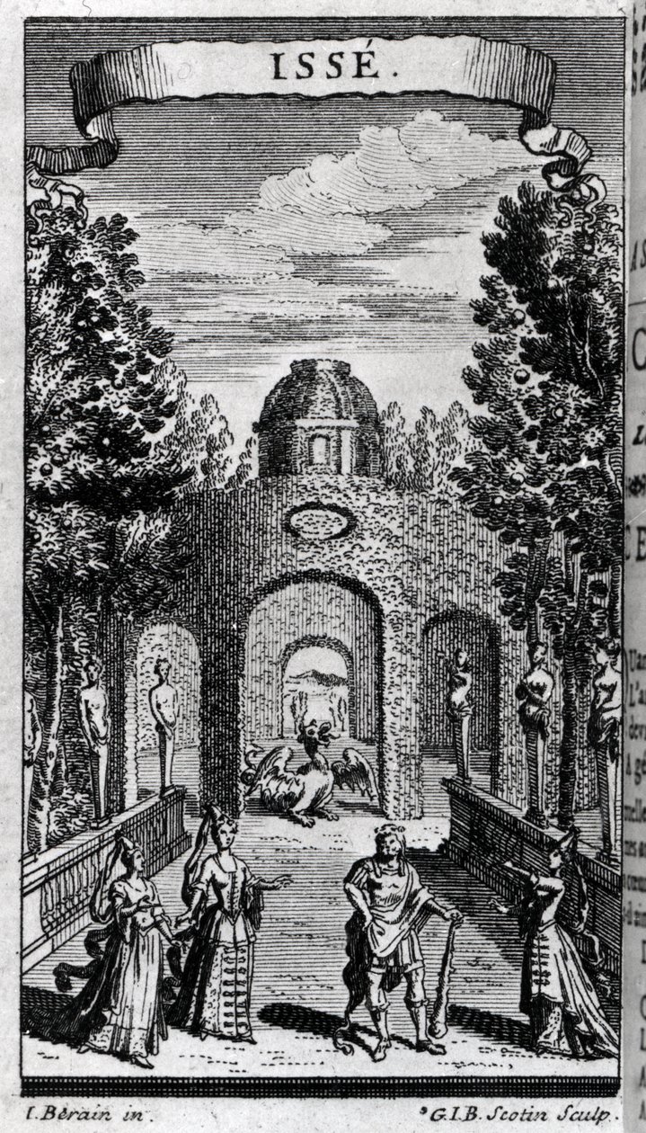 Frontispice of “” ISSE “” heroic pastoral, three acts and prologue av Unknown artist