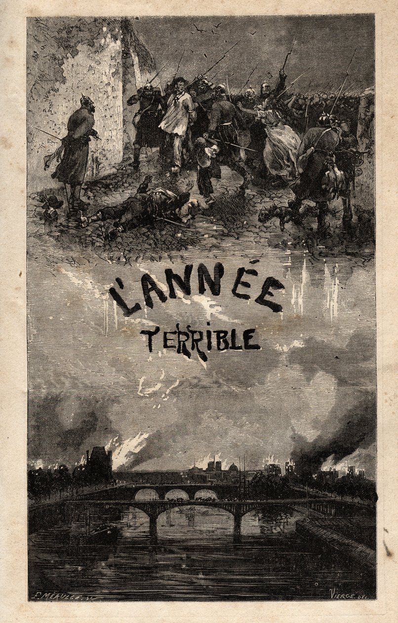 Frontispice of “The Terrible Year” by Victor Hugo - 1874 - av Unknown artist