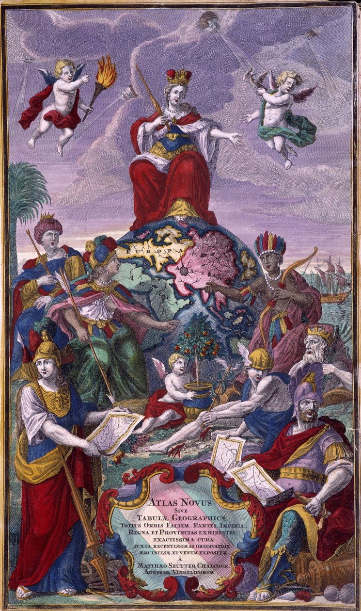 Frontispice av "Atlas Nouveau" av Seutter Georges Mattaus av Unknown artist