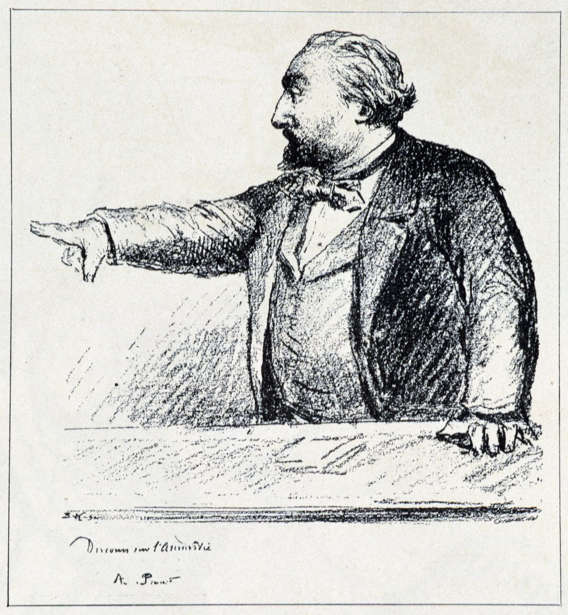 Gambetta holder sin tale om Amnesty. av Unknown artist