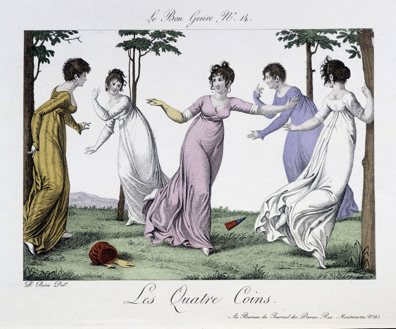 Game of the four corners - i "The Good Genre"", nr. 14, tidlig på 1800-tallet. av Unknown artist