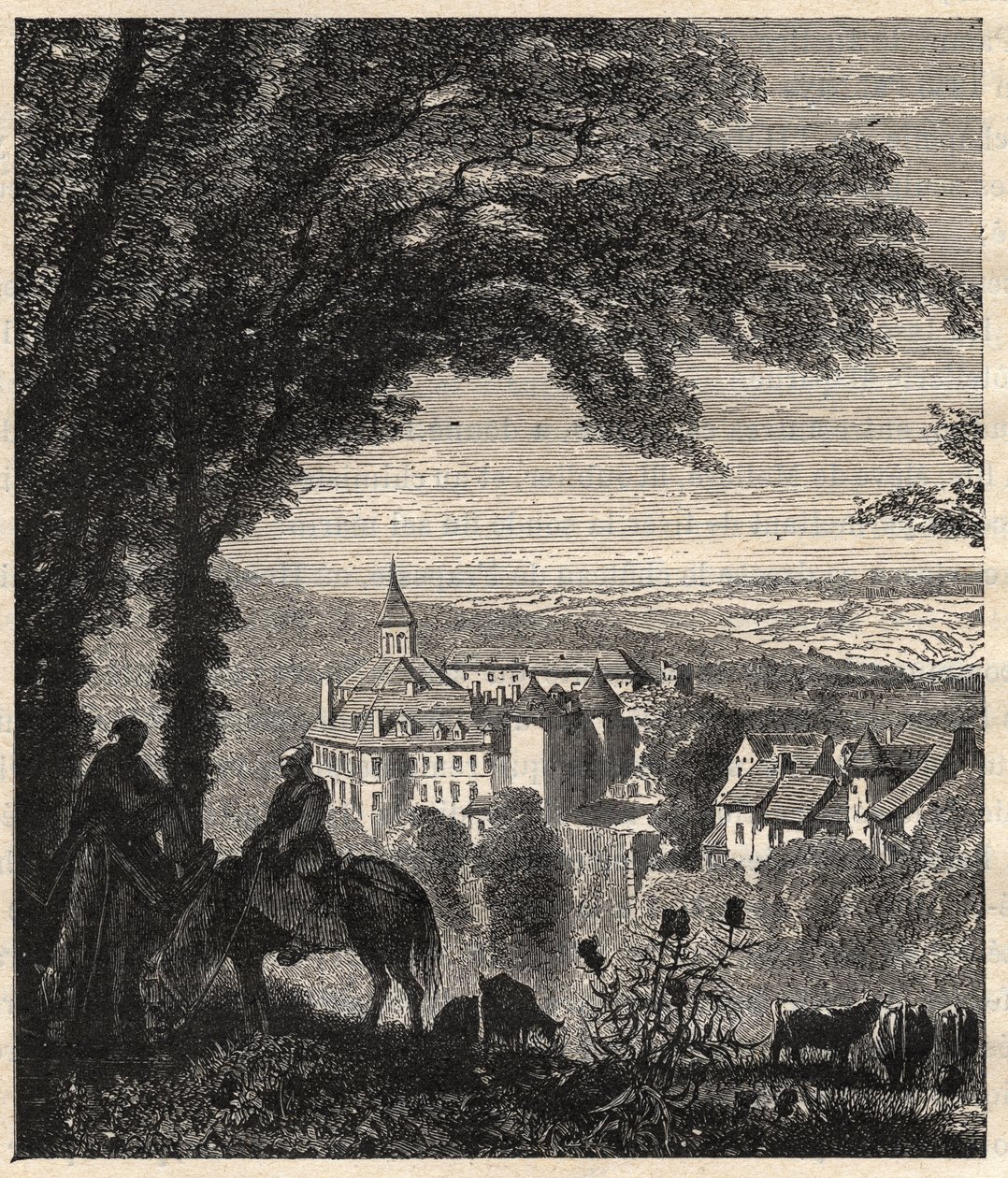 Gargilesse-Dampierre (Gargilesse Dampierre) - Indre - Frankrike - gravering i "" PATRIE" - PECTURESSE BESKRIVELSE AV FRANKRIKE I 6 BIND AV LUCIEN HUARD - slutten av 1800-tallet av Unknown artist