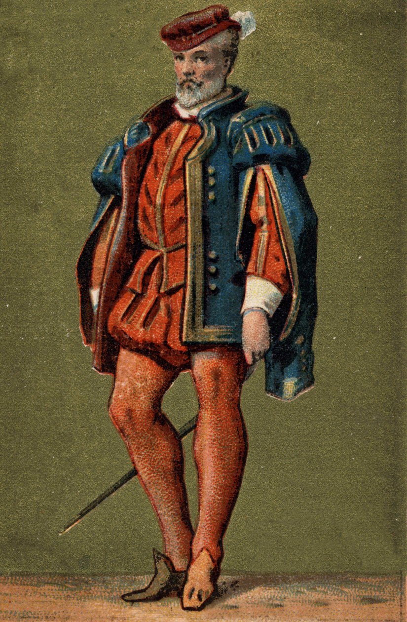 Gaspard de Coligny (1519-1572), Admiral of France. av Unknown artist