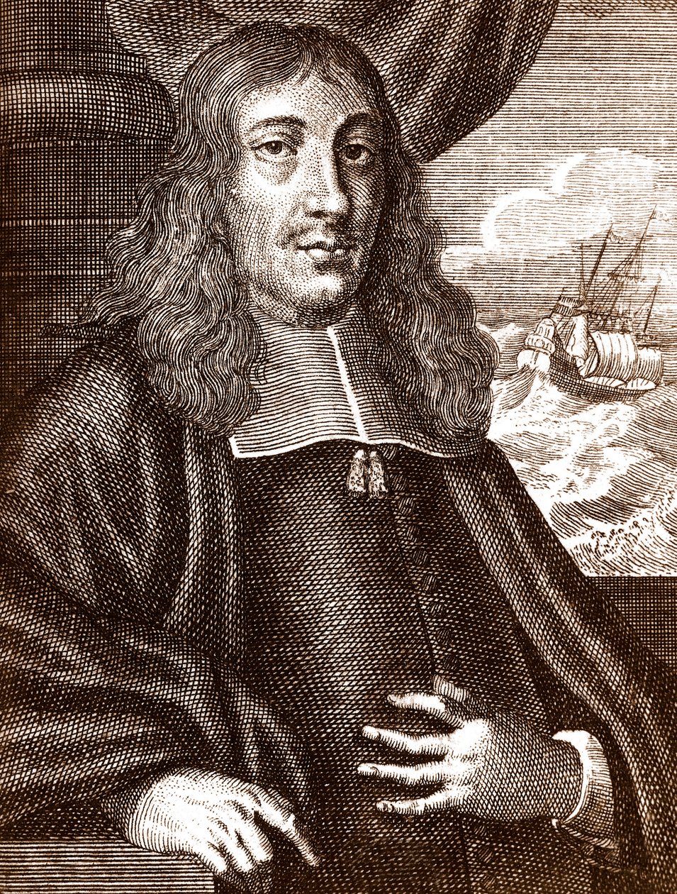 Gautier (Wouter) Schouten (1638-1704) nederlandsk oppdagelsesreisende av Unknown artist