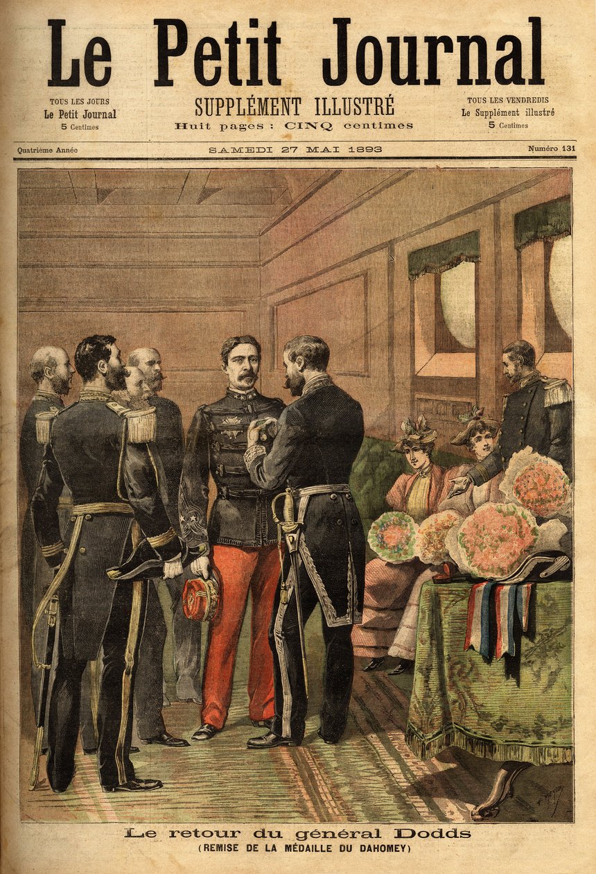 General Alfred Dodds (1842-1922), etter å ha utmerket seg under oppdrag til Indokina og pasifisere Senegal, ledet han Dahomey-kampanjen og mottok Dahomey-medaljen, overrakt av generalkommissæren for marinen Hanes. Selvas samling av Unknown artist