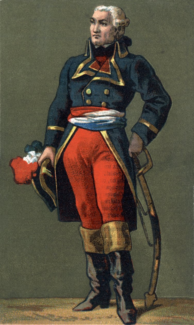 General Dumouriez. Charles Francois du Perier, dit du Perier du Mourier deretter Dumouriez General francais (1739-1823). Kromolitografi fra 1800-tallet av Unknown artist