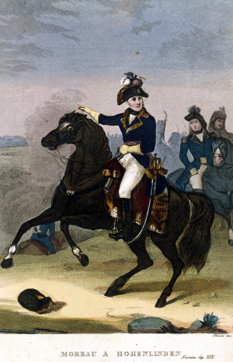 General Jean Victor (Jean-Victor) Moreau ved Hohenlinden 3. desember av Unknown artist