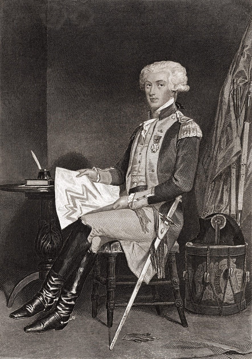 General La Fayette (Lafayette) (1757-1834). av Unknown artist