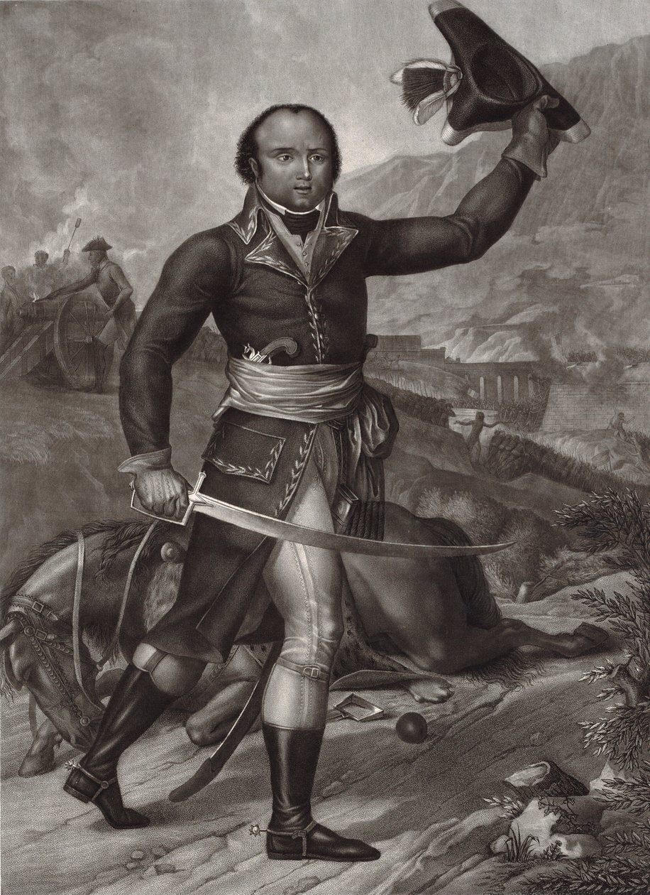 General Thomas-Alexandre Dumas i den franske republikanske hærens offisersuniform -Alexandre Davy de la Pailleterie sa Dumas (1762-1806) Fransk offiser far til den franske forfatteren Alexandre Dumas Far - general Thomas Alexandre Davy de la Pailleterie (1 av Unknown artist