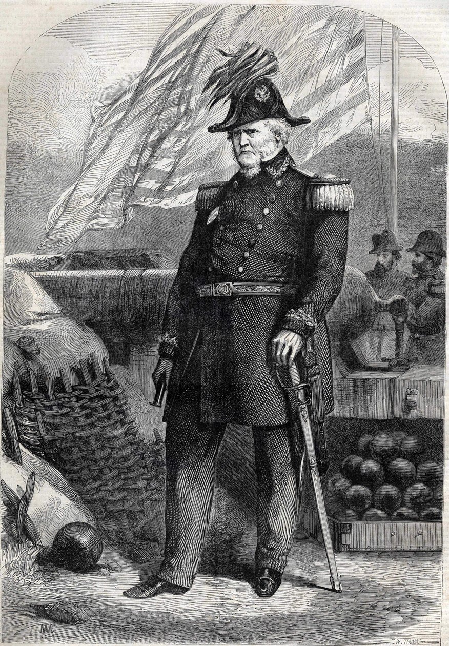 General Winfield Scott (1786 - 1866). gravering fra 1860. av Unknown artist