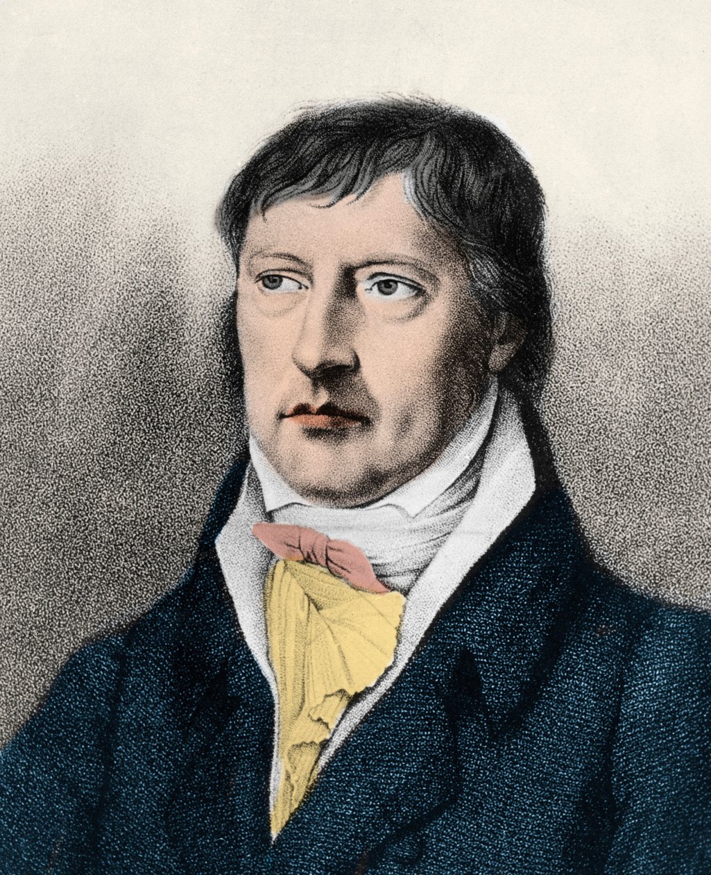 Georg Wilhelm Friedrich Hegel (1770-1831) English philosopher, engraving c1825 av Unknown artist