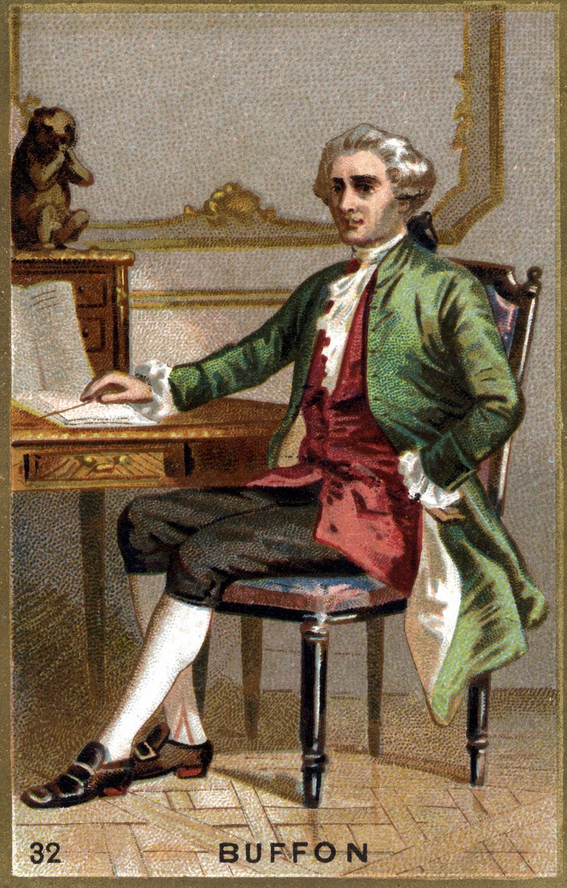 Georges Louis Leclerc, greve av Buffon (1707 - 1788). 1800-talls kromolitografi. av Unknown artist